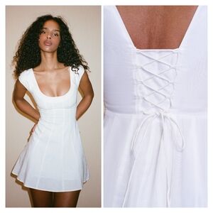 Danielle Guizio Leila Linen Mini Dress L/XL